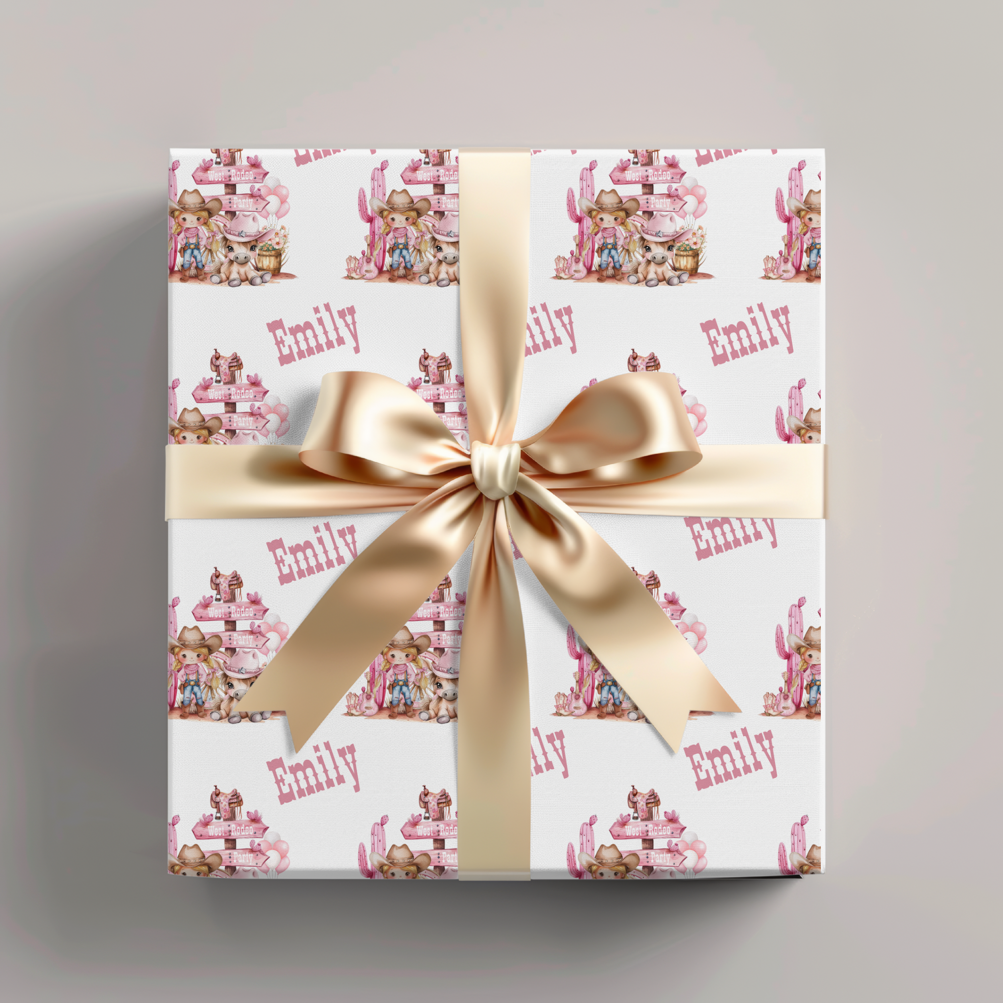 Personalised rodeo wrapping paper