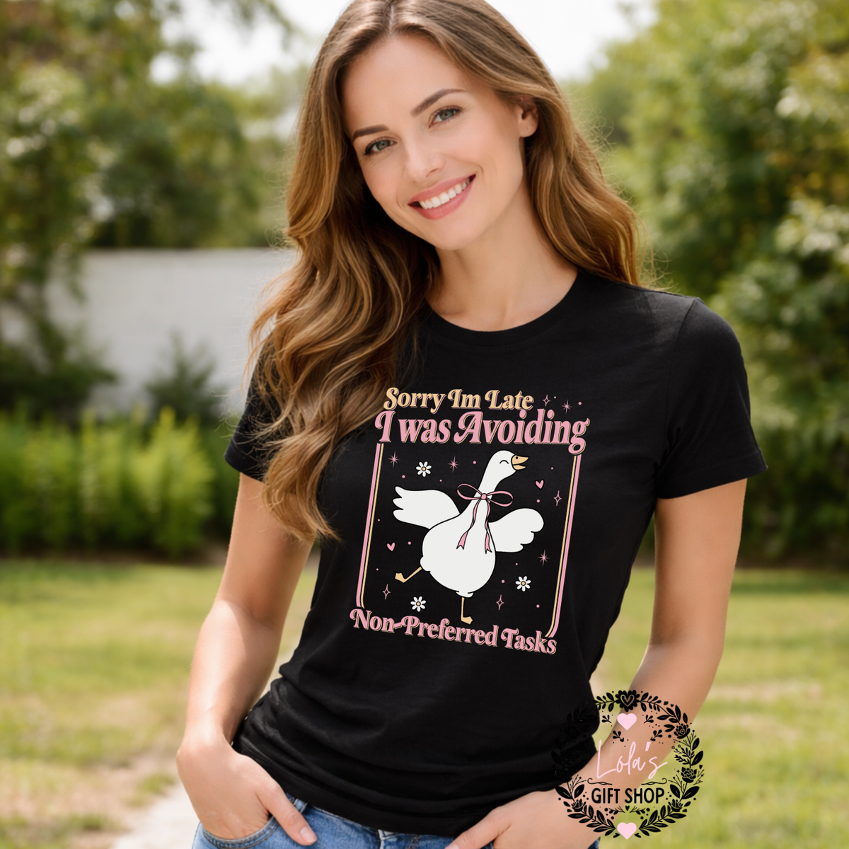 Sorry I’m late Goose tshirt