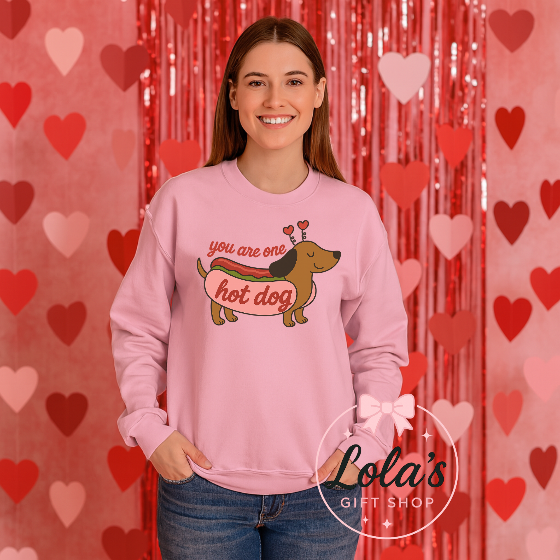 You are one Hotdog valentine sweatshirt