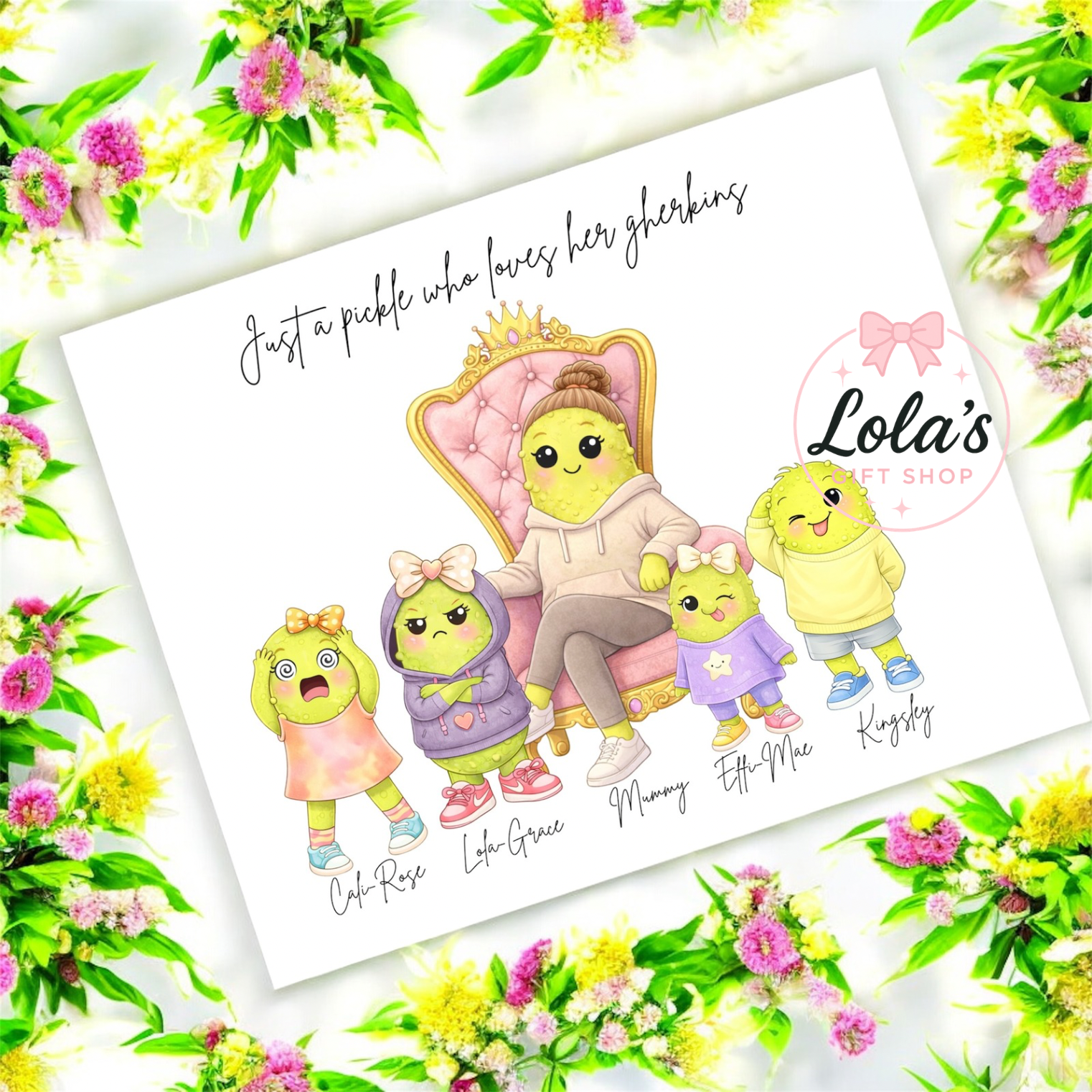 A4 pickle family prints