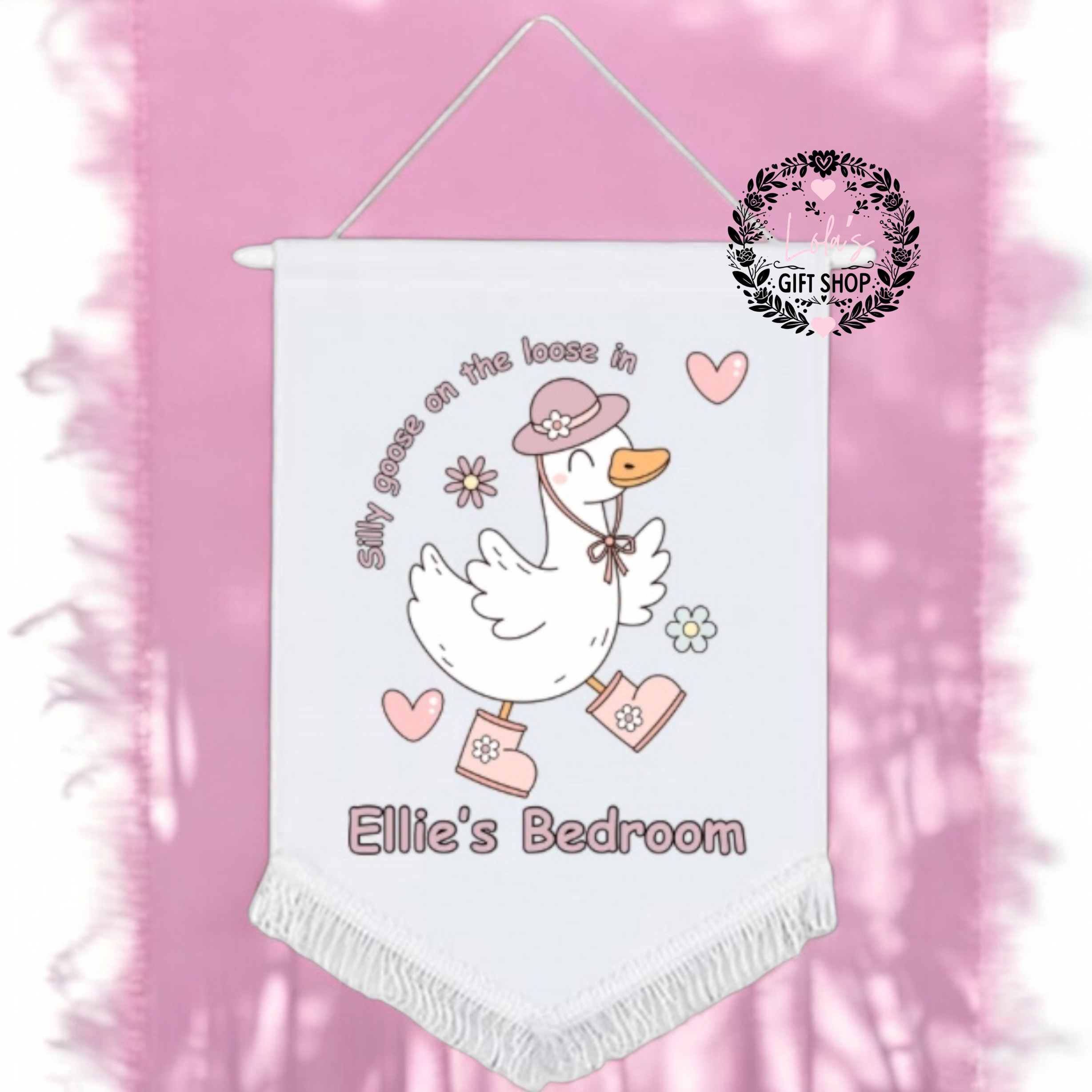 Silly goose bedroom Fabric wall pendent