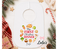 First Christmas dinner pull over custom bib