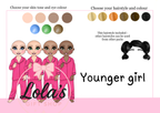 Bright pink girl dolly bedroom door plaque