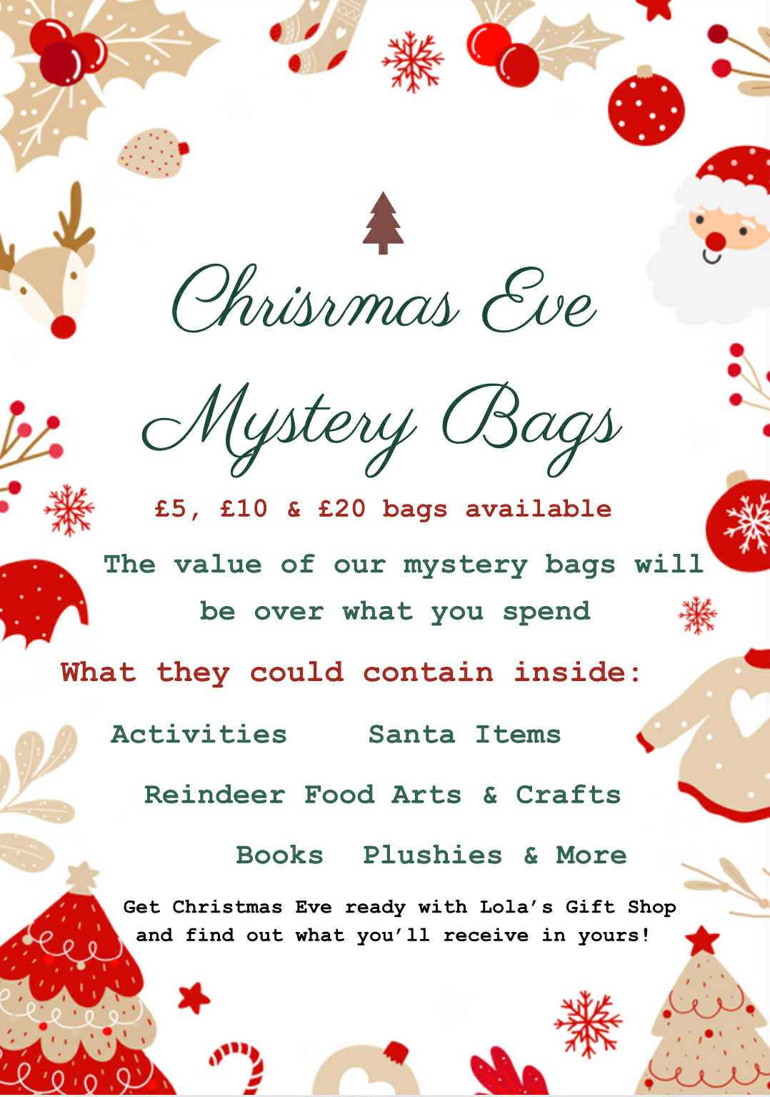 Christmas Eve mystery bag