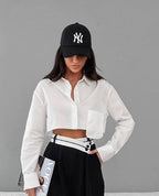 Cropped White Shirt