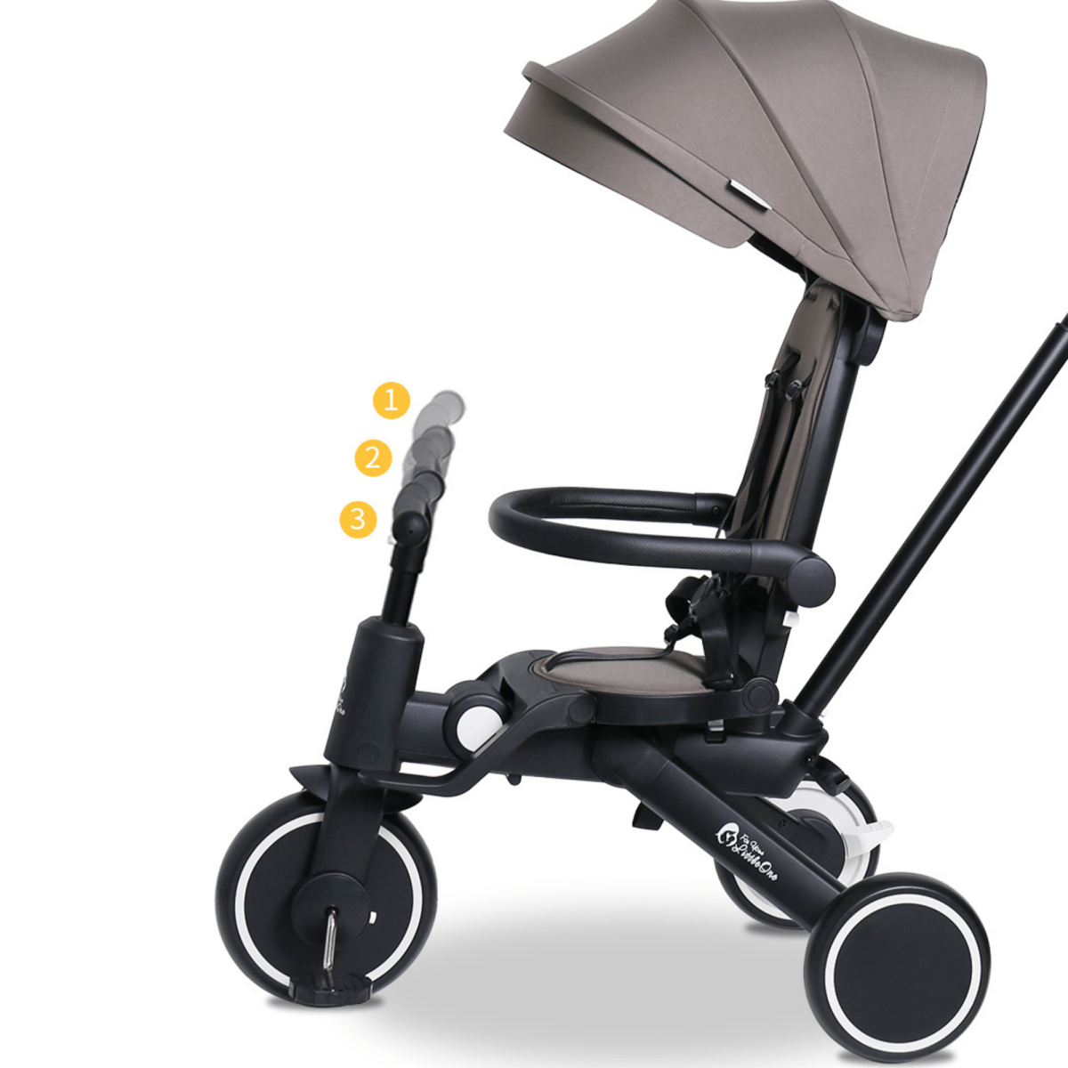 Foryourlittleone Xplor Plus 6 in 1 Foldable Trike - Grey Olive (10m-4y)