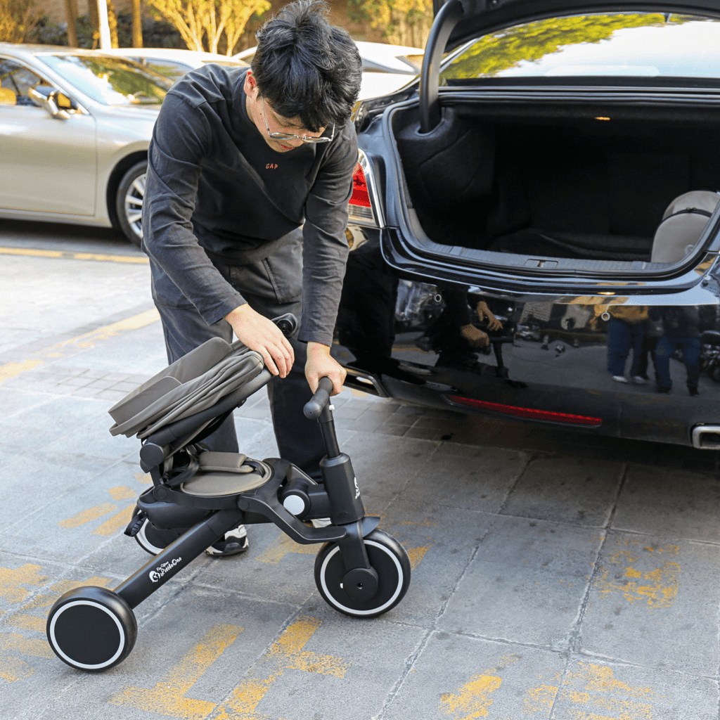 Foryourlittleone Xplor Ultimate 6 in 1 Foldable Trike - Grey Olive (10m-4y)
