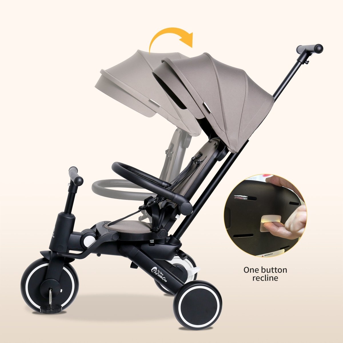 Foryourlittleone Xplor Ultimate 6 in 1 Foldable Trike - Jet Black (10m-4y)