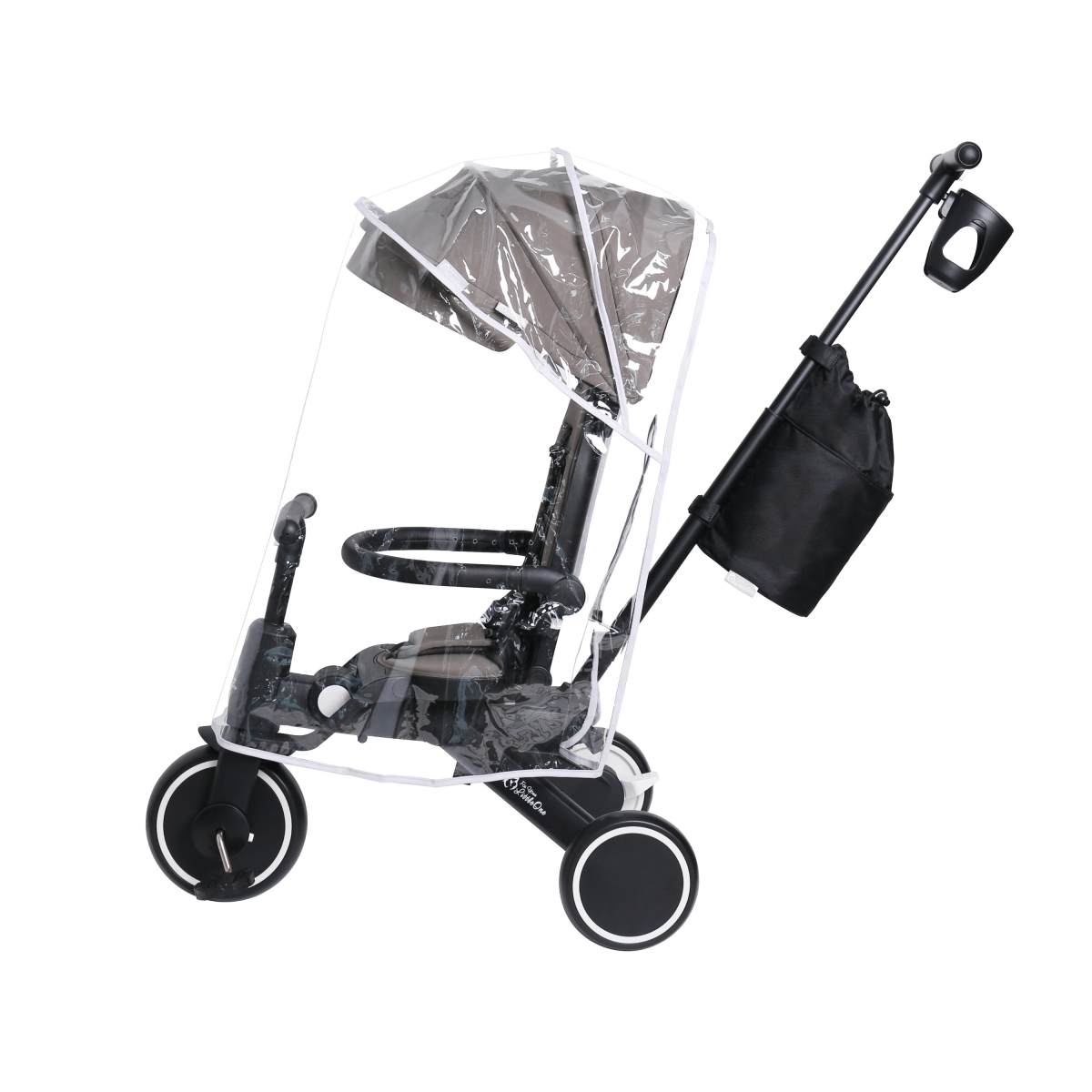 Foryourlittleone Xplor Ultimate 6 in 1 Foldable Trike - Jet Black (10m-4y)