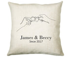Personalised Valentines Couples Cushion Gift - Puzzle Piece Cushion Throw Pillow Gift For Him Her Boyfriend Girlfriend Gift CS119