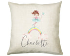 Personalised Fairy Rainbow Cushion Gift Printed Name Design - Pillow Gift For Girls Boys Nursery Bedroom Decor Gift CS246