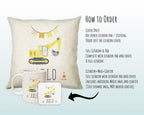 Personalised Digger Cushion Gift Boys Bedroom Printed Name Design - Pillow Gift For Girls Boys Nursery Decor Gift CS260
