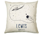 Personalised Rocket Astronaut Cushion Gift Printed Name Design - Pillow Gift For Girls Boys Nursery Bedroom Decor Gift CS452