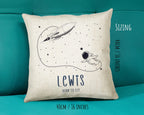 Personalised Rocket Astronaut Cushion Gift Printed Name Design - Pillow Gift For Girls Boys Nursery Bedroom Decor Gift CS452