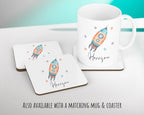 Personalised Space Rocket Cushion Gift Printed Name Design - Pillow Gift For Girls Boys Nursery Bedroom Decor Gift CS249
