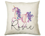 Personalised Unicorn Cushion Gift Printed Name Design - Cushion Throw Pillow Gift For Girls Nursery Bedroom Birthday Christmas Gift CS035