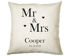 Personalised 2nd Anniversary Cotton Gift Cushion Two Years Custom Design Gift Valentines Present - Wedding Cushion Pillow Gift CS327