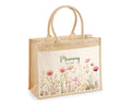 Mummy Gift Personalised Jute Bag -  Mothers Day Gift Floral Tote Bag Gift for Mum Mama - Custom Shopping Market Bag - Mummy Bag BT001