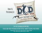 Fathers Day Golf Gift from Son Daughter - Personalised Golfer Design Scatter Cushion Matching Daddy Mug Coaster Gift Bundle for Dad FD014