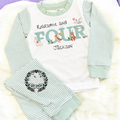 Roarsome and birthday wording personalise pyjamas