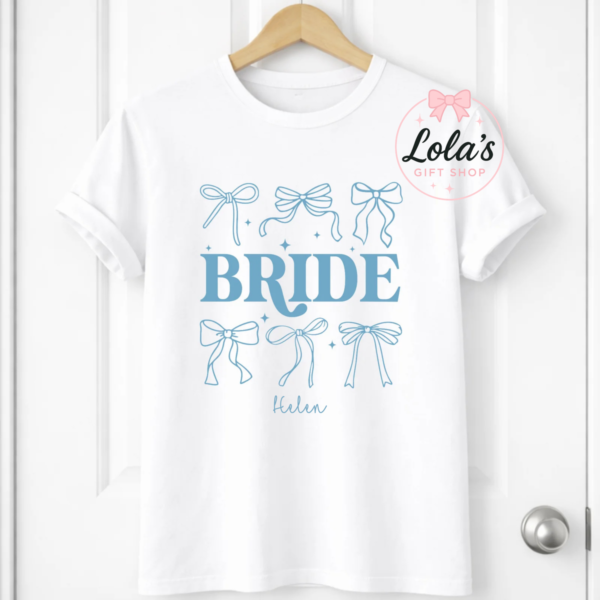 Bride blue bows Tshirt