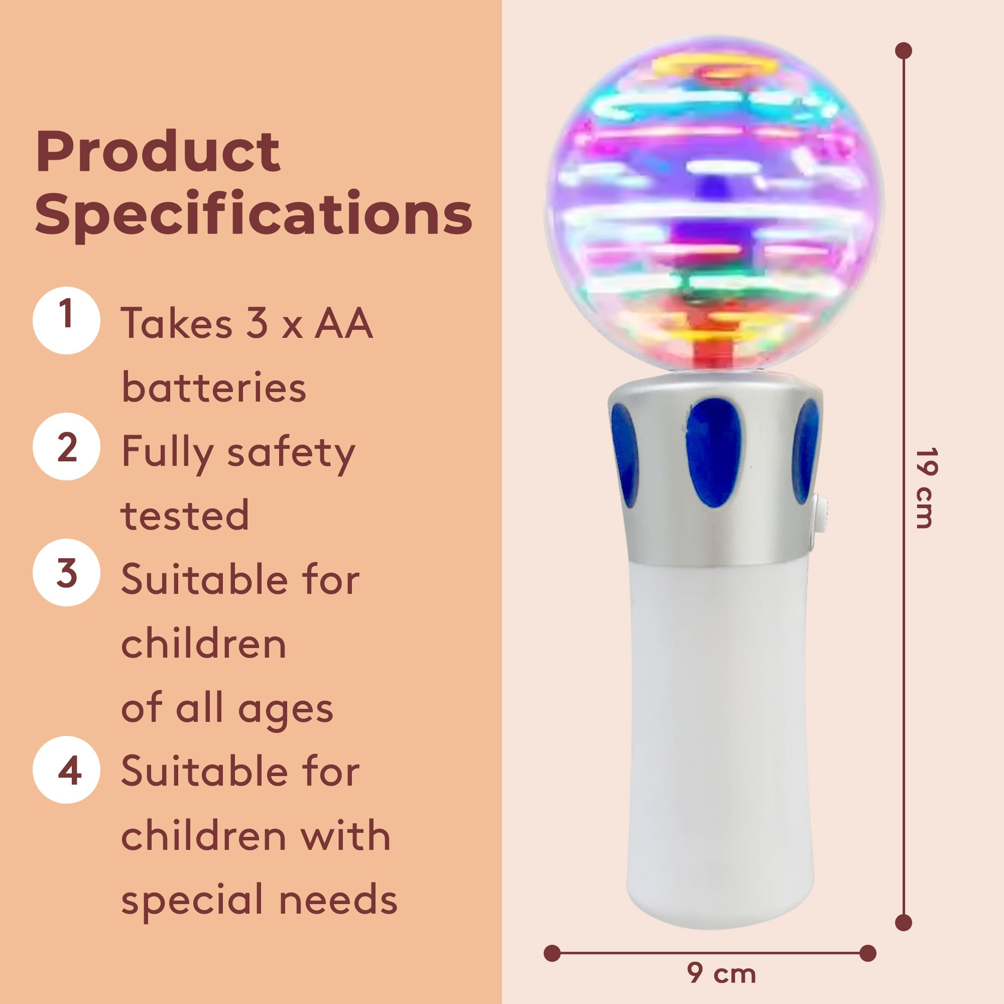 Musical Sensory Light Up Wand - Sensory Lights For Special Needs