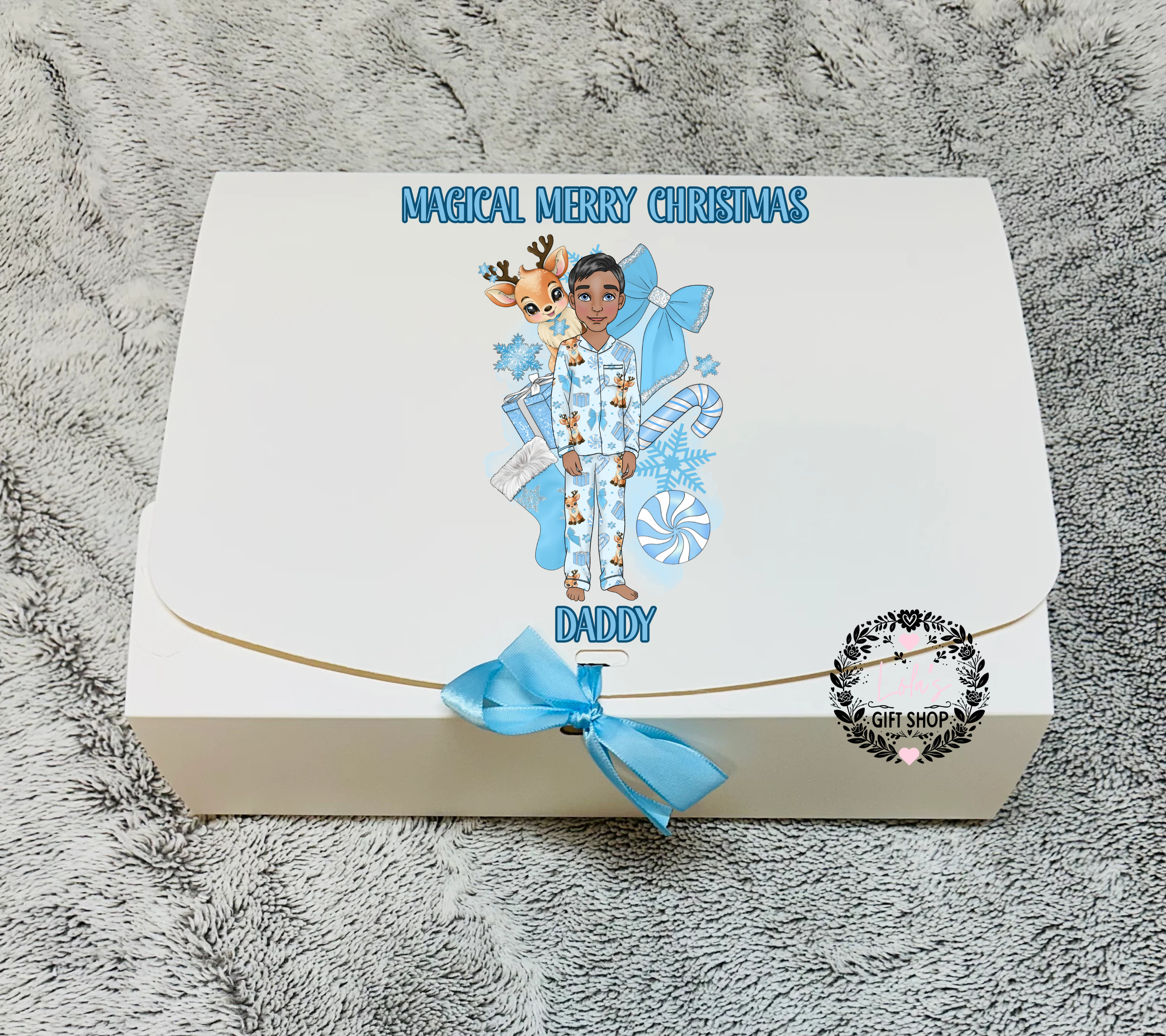boys reindeer and you Christmas gift box