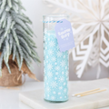 Snow Day Snowflake Print Cotton & Coconut Tube Candle
