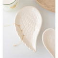 Off White Angel Wing Trinket Dish