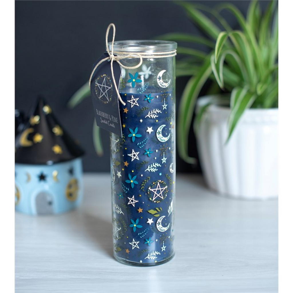 Solstice Spell Print Blackberry & Pine Tube Candle