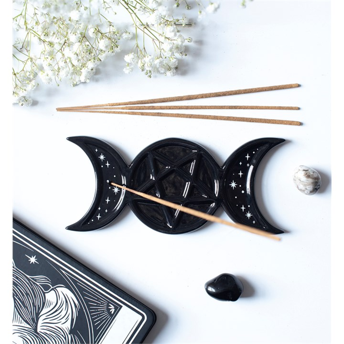 Spellbound Secrets Triple Moon Incense Stick Holder