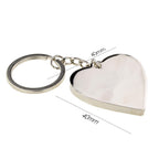 Personalised Special Date Key Ring - Engraved Stainless Steel Heart Shaped Keychain