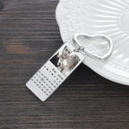 Photo Calendar Keychain - Personalised Anniversary Gift | Custom Photo Keyring