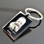 Engraved Keyring Stainless Steel – Custom Photo Text Engraving Unique Gift Keychain