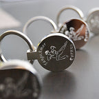 Engraved Stainless Steel Keyring – Custom Photo Keepsake With Double Sided Engraving