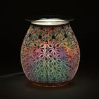 3D Geometric Flower Light Up Electric Oil Burner