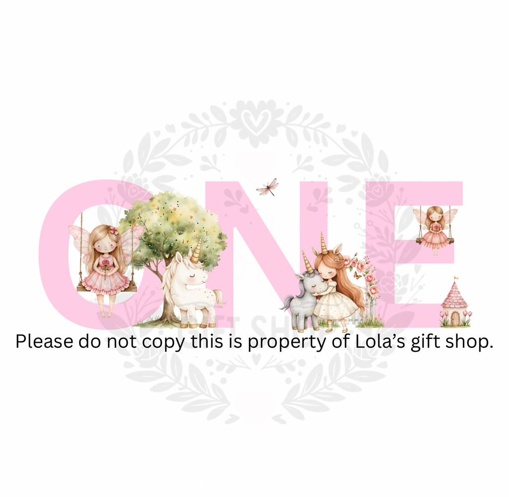Personalised Birthday Pyjamas – White Frill with Fairy Print