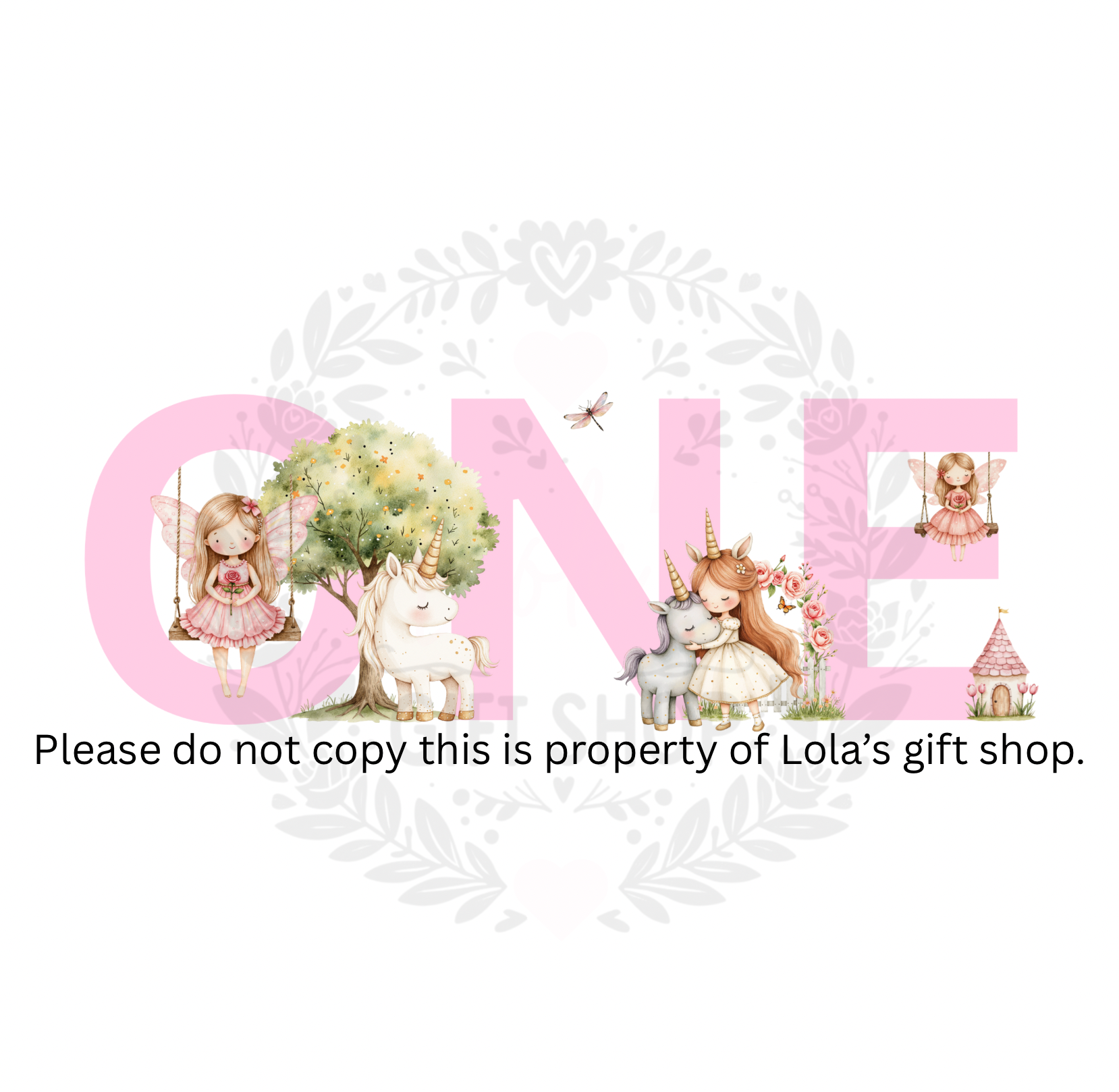 Personalised Birthday Pyjamas – White Frill with Fairy Print