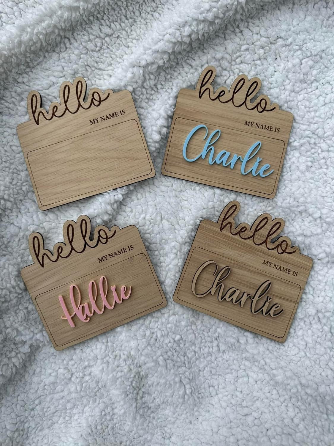 Hello my name is personalised sign - Lola’s gift shop <3Hello my name is personalised signLola’s gift shop <3