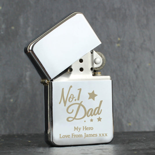 No1 dad/grandad personalised lighter