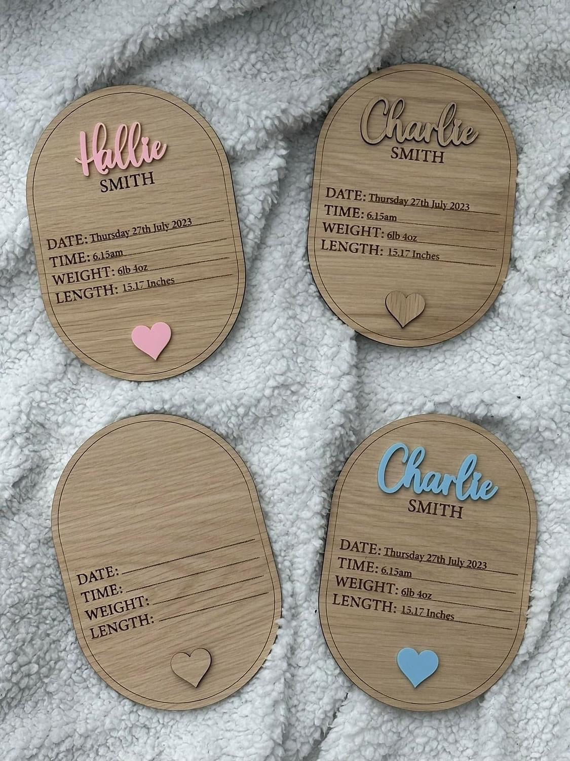Personalised Baby Birth Stats Plaque - Lola’s gift shop <3Personalised Baby Birth Stats PlaqueLola’s gift shop <3